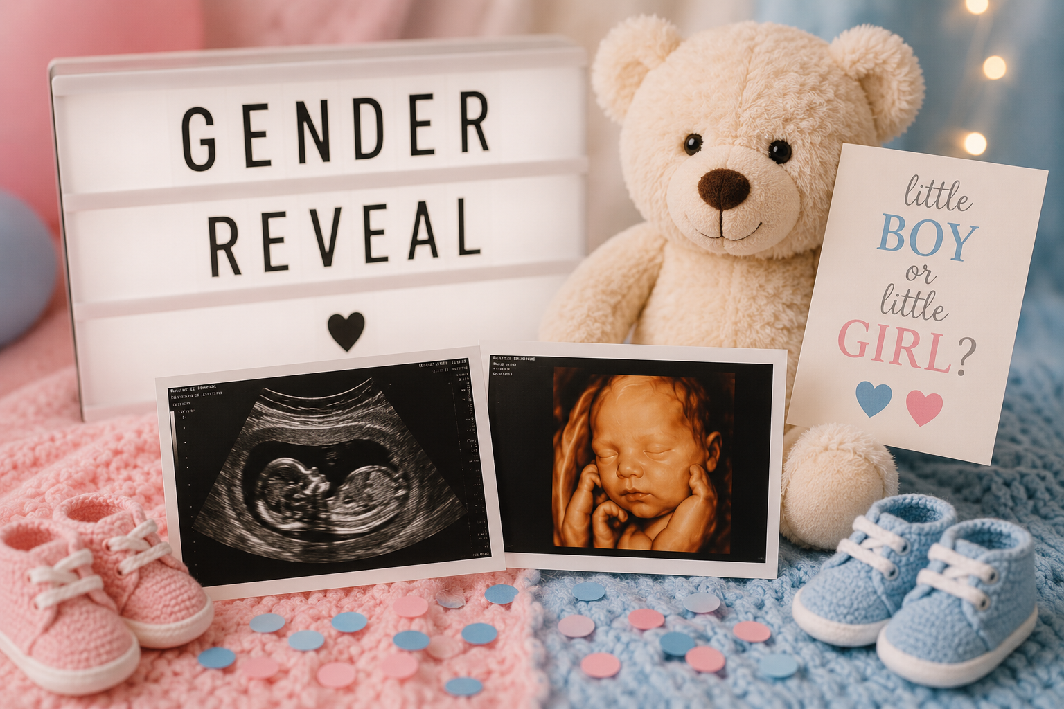 Gender reveal setup